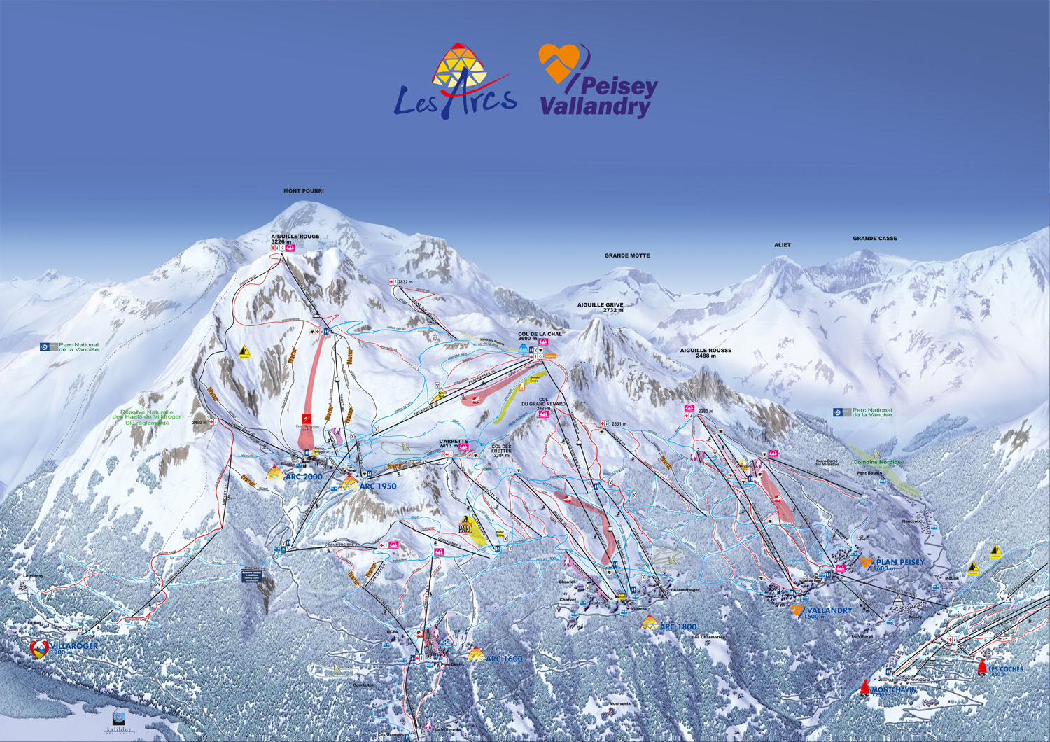 Plan Des Pistes Peisey Vallandry